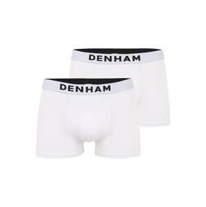 DENHAM Boxershorts  bílá / černá