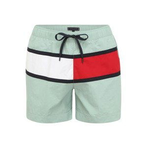 TOMMY HILFIGER Plavecké šortky  mátová / bílá / černá / ohnivá červená