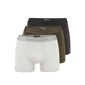 Superdry Boxerky  černá / khaki / šedý melír