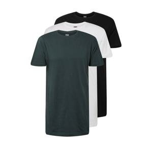 Urban Classics Tričko  bílá / černá / tmavě zelená