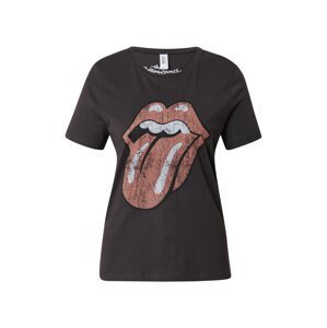 ONLY Tričko 'Rolling Stones'  pastelově červená / černá / bílá