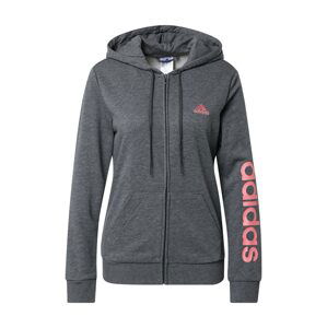 ADIDAS PERFORMANCE Sportovní mikina s kapucí  pink / šedý melír