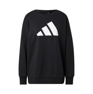 ADIDAS SPORTSWEAR Sportovní mikina  černá / bílá