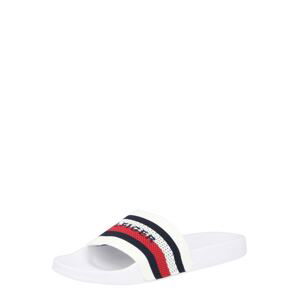 TOMMY HILFIGER Pantofle  bílá / námořnická modř / červená