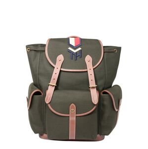 TOMMY HILFIGER Batoh  khaki / hnědá / námořnická modř / bílá / červená