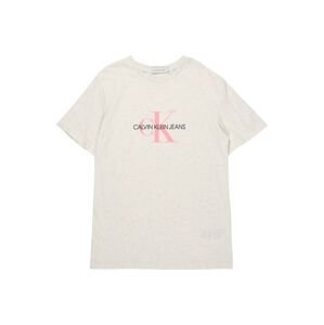 Calvin Klein Jeans Tričko  bílá / černá / růžová