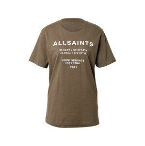 AllSaints Tričko 'Co-Ordinates'  bílá / khaki