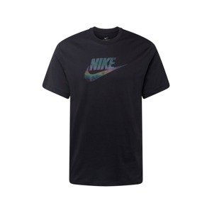 Nike Sportswear Tričko  chladná modrá / světle žlutá / světle fialová / černá