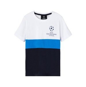 NAME IT Tričko 'UEFA'  bílá / noční modrá / královská modrá