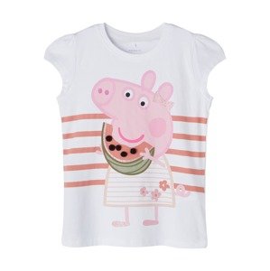 NAME IT Tričko 'Peppa Pig'  bílá / růžová / melounová / zelená