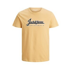 JACK & JONES Tričko 'Reggie'  žlutá / bílá / černá