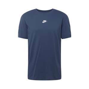 Nike Sportswear Tričko 'REPEAT'  tmavě modrá / bílá