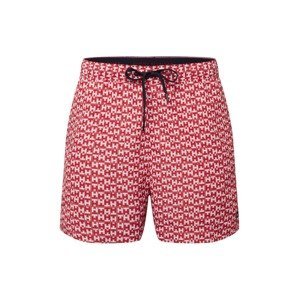 Tommy Hilfiger Underwear Plavecké šortky  červená / bílá