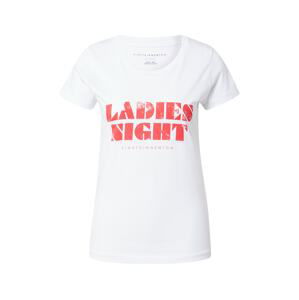 EINSTEIN & NEWTON Tričko 'Ladies Night'  bílá / oranžově červená