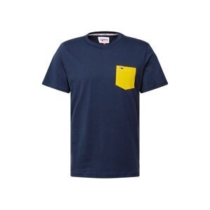 Tommy Jeans Tričko  námořnická modř / žlutá