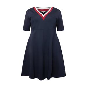 Tommy Hilfiger Curve Kleid 'PUNTO'  námořnická modř / bílá / červená