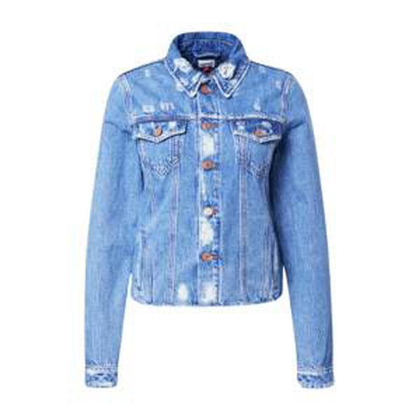 Tommy Jeans Přechodná bunda  modrá džínovina