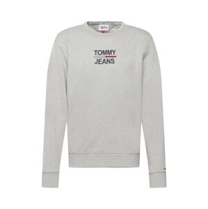 Tommy Jeans Mikina  noční modrá / šedý melír / červená / bílá