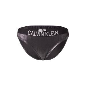 Calvin Klein Swimwear Spodní díl plavek  černá / stříbrná