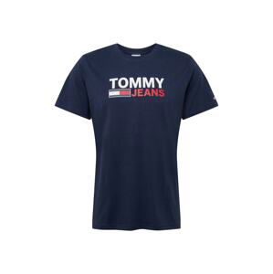Tommy Jeans Tričko  námořnická modř / bílá / červená