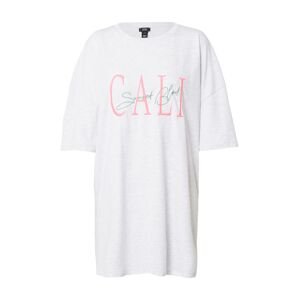 River Island Oversized tričko 'CALI'  šedý melír / mátová / pink