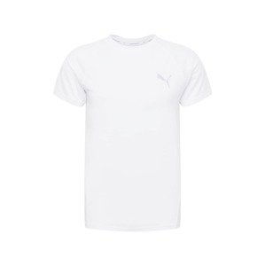 PUMA Funkční tričko  bílá / světle šedá