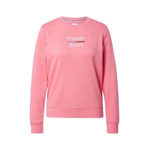 Tommy Jeans Mikina  pink / červená / bílá