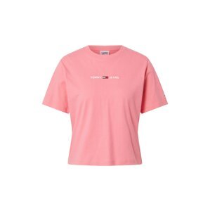 Tommy Jeans Tričko  světle růžová / bílá / tmavě modrá / červená