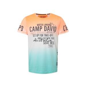 CAMP DAVID Tričko  námořnická modř / tyrkysová / oranžová / přírodní bílá