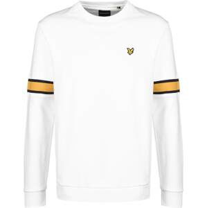 Lyle & Scott Mikina  bílá / černá / žlutá