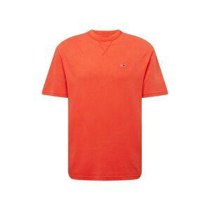 Tommy Jeans Tričko  oranžově červená / bílá / námořnická modř / červená