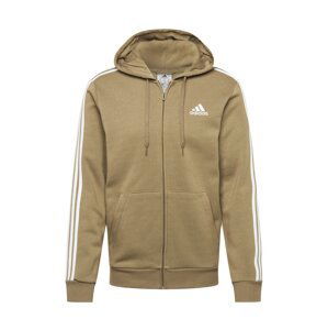 ADIDAS PERFORMANCE Sportovní mikina s kapucí  khaki / bílá