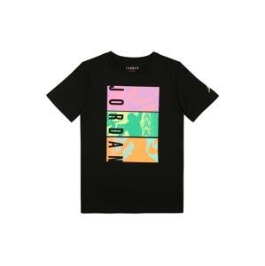Jordan Funkční tričko  černá / zelená / fialová / žlutá