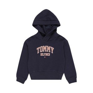 TOMMY HILFIGER Mikina  námořnická modř / bílá / pastelově oranžová / světle červená