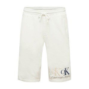 Calvin Klein Jeans Kalhoty '90'S DOUBLE MONOGRAM HWK SHORT'  krémová