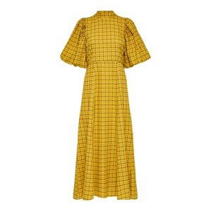 SELECTED FEMME Šaty  hnědá / žlutá