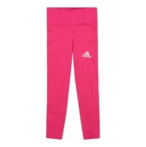 ADIDAS PERFORMANCE Sportovní kalhoty  pink / bílá