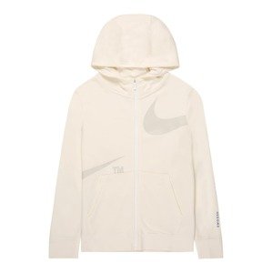 Nike Sportswear Mikina  světle béžová / bílá