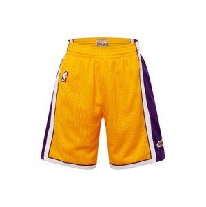 Mitchell & Ness Kalhoty 'LOS ANGELES LAKERS '  zlatě žlutá / tmavě fialová / bílá