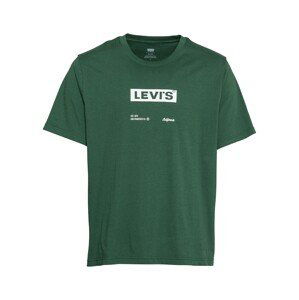 LEVI'S Tričko  tmavě zelená / bílá