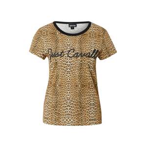 Just Cavalli Shirt  béžová / černá / hnědá