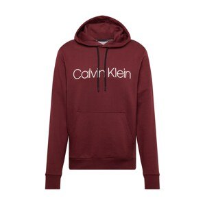 Calvin Klein Mikina  vínově červená / bílá