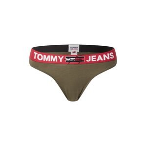 Tommy Hilfiger Underwear Tanga  olivová / světle červená / bílá / černá
