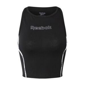 Reebok Sport Sportovní top  černá / bílá