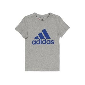 ADIDAS PERFORMANCE Funkční tričko  šedý melír / královská modrá