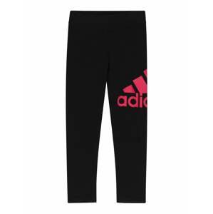 ADIDAS PERFORMANCE Sportovní kalhoty  černá / svítivě růžová