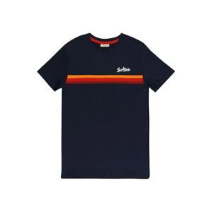 OVS T-Shirt  marine modrá / oranžová / ohnivá červená / bílá / rubínově červená