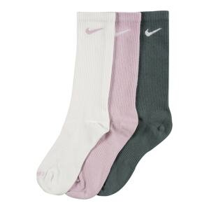 NIKE Sportovní ponožky 'Everyday Plus'  bílá / růžová / čedičová šedá