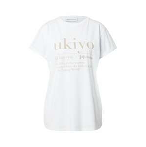 Karo Kauer Shirt 'Ukiyo'  bílá / světle béžová