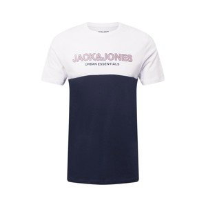 JACK & JONES Tričko  námořnická modř / světle růžová / bílá